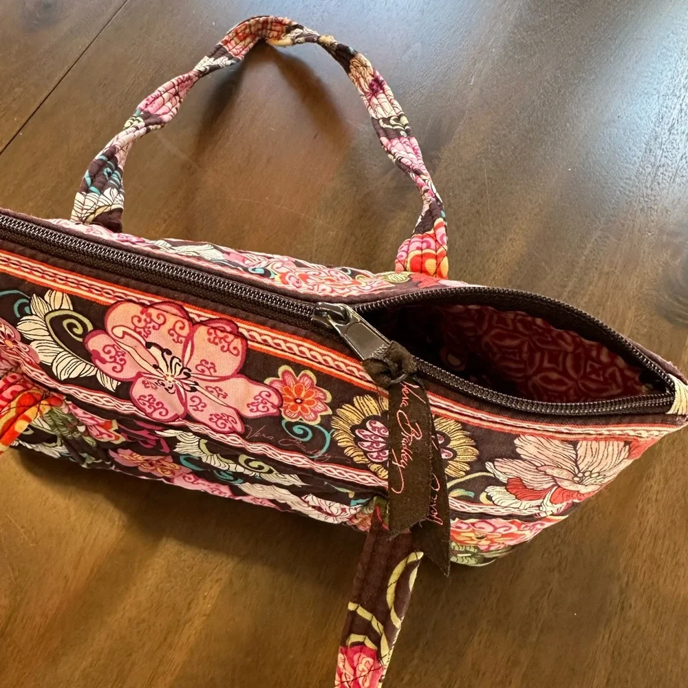Vera Bradley Mod Floral Shoulder Bag in Brown and Pink - retired print - Picture 7 of 7